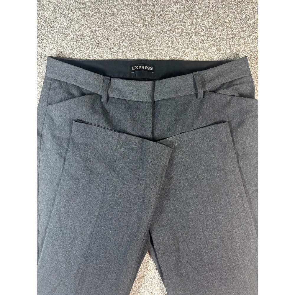 Express Editor Barely Boot Low Rise Dress Pants Charcoal Gray Size 12S 12C